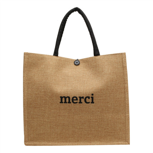 帆布包包女手提包2024新款大容量麻布手提袋女ins上班通勤托特包 帆布包包女手提包2024新款大容量麻布手提袋女ins上班通勤托特包