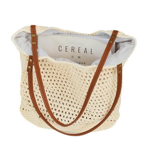 夏季百搭網紅小清新編織包休閒大容量海邊度假包清新甜美單肩包包