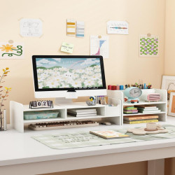 顯示器擡高架底座支架墊高架子桌上型電腦增高架辦公桌面收納置物架