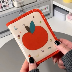 小紅書同款紅蘋果m5一宮格活頁夾手賬本高顔值復古筆電子收納包