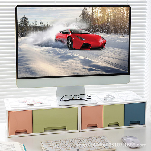 增高架桌上型電腦顯示器擡高架辦公桌面收納置物架底座支架墊高架子 增高架桌上型電腦顯示器擡高架辦公桌面收納置物架底座支架墊高架子