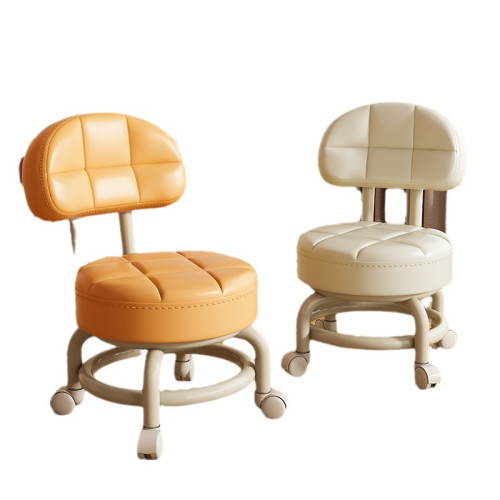 萬向輪小凳子滑輪矮凳靠背小椅子帶娃神器可移動坐凳網紅換鞋凳子