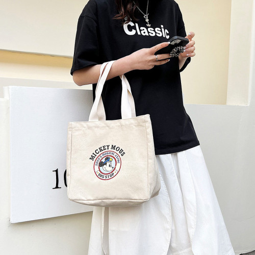 新款卡通簡約大容量帆布包小衆法式高顔值上班通勤手提小拎包包女 新款卡通簡約大容量帆布包小衆法式高顔值上班通勤手提小拎包包女