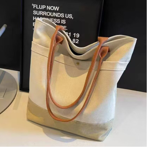 2024新款休閒托特包簡約時尚通勤帆布包韓版大學生上課托特包 2024新款休閒托特包簡約時尚通勤帆布包韓版大學生上課托特包