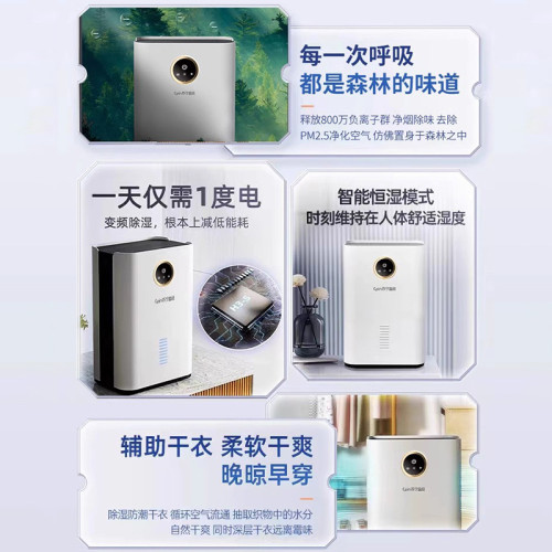 除溼機家用吸溼室內靜音抽溼迴南天空氣淨化器一體機