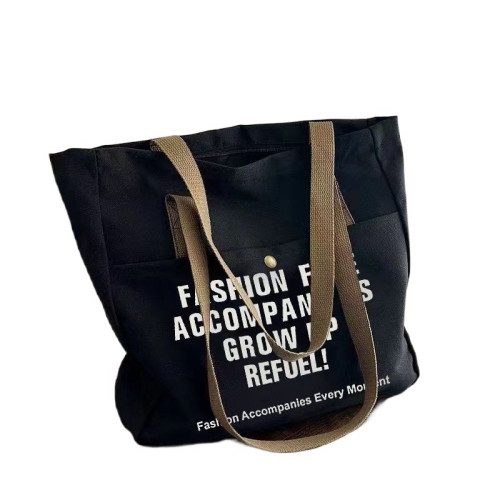 帆布包女ins森系百搭單肩包大容量裝書學生上課通勤包手提布袋英