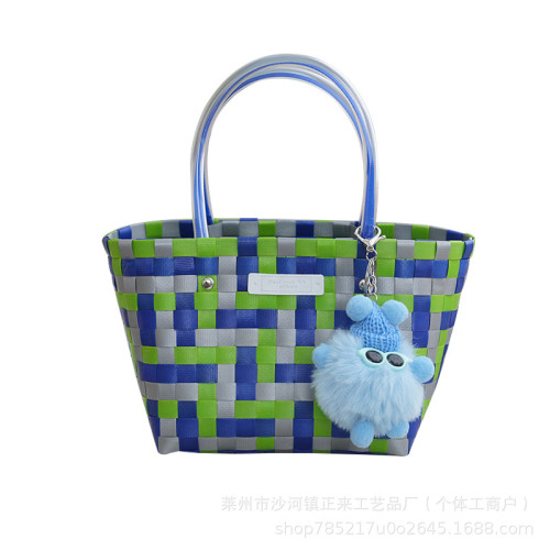 托特包新款包包塑編手提包大容量手提籃菜籃子包手工編織包高級 托特包新款包包塑編手提包大容量手提籃菜籃子包手工編織包高級