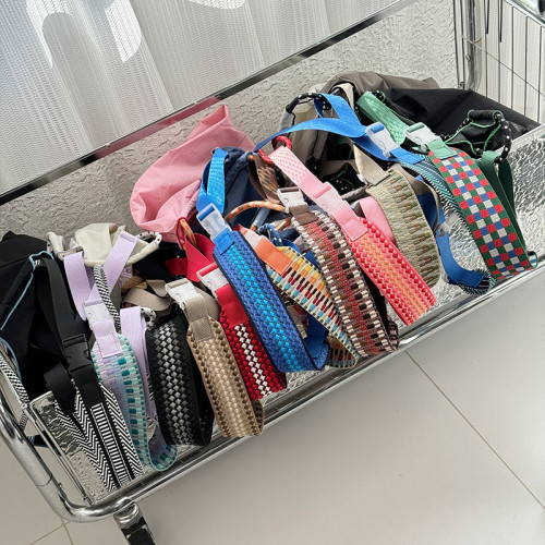 高級感多彩尼龍編織繩夏季女繩雙釦麻花繩自製編織包包斜背肩帶長 高級感多彩尼龍編織繩夏季女繩雙釦麻花繩自製編織包包斜背肩帶長