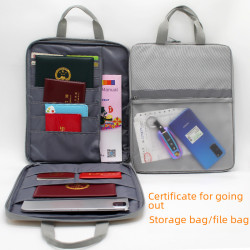証件收納包戶口本護照証文件整理袋家用大容量卡包出差可攜式手提袋