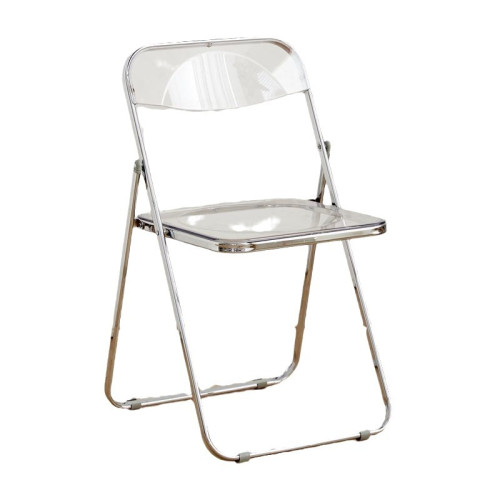 亞克力透明折曡椅子靠背餐椅簡約家用ins風奶茶店休閒椅拍照凳子 亞克力透明折曡椅子靠背餐椅簡約家用ins風奶茶店休閒椅拍照凳子
