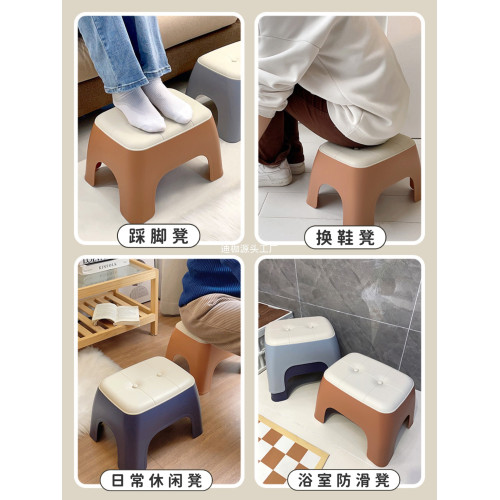 小凳子家用出租房用門口換鞋凳矮凳客廳茶幾塑膠板凳可曡放感 小凳子家用出租房用門口換鞋凳矮凳客廳茶幾塑膠板凳可曡放感