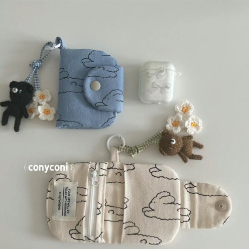 新款可愛花朵可掛件小清新卡包多層零錢包帆布耳機包收納包隨身包 新款可愛花朵可掛件小清新卡包多層零錢包帆布耳機包收納包隨身包