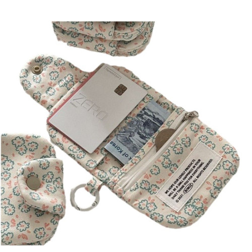 新款可愛花朵可掛件小清新卡包多層零錢包帆布耳機包收納包隨身包 新款可愛花朵可掛件小清新卡包多層零錢包帆布耳機包收納包隨身包