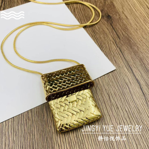 HABI同款中古編織包長款項鍊 小衆個性冷淡風中古項鍊 長款毛衣鏈 HABI同款中古編織包長款項鍊 小衆個性冷淡風中古項鍊 長款毛衣鏈