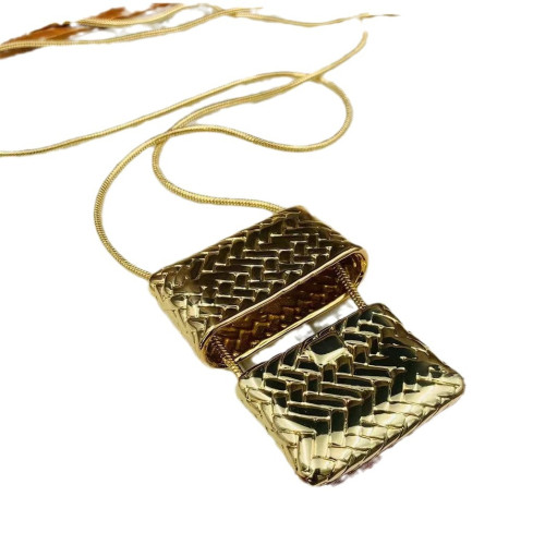 HABI同款中古編織包長款項鍊 小衆個性冷淡風中古項鍊 長款毛衣鏈 HABI同款中古編織包長款項鍊 小衆個性冷淡風中古項鍊 長款毛衣鏈