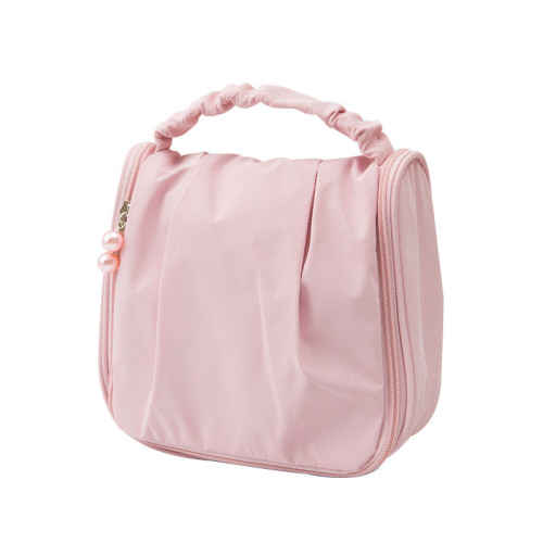 可愛珍珠花朵化妝包大容量可攜式手提化妝包多功能洗漱旅行收納包 可愛珍珠花朵化妝包大容量可攜式手提化妝包多功能洗漱旅行收納包