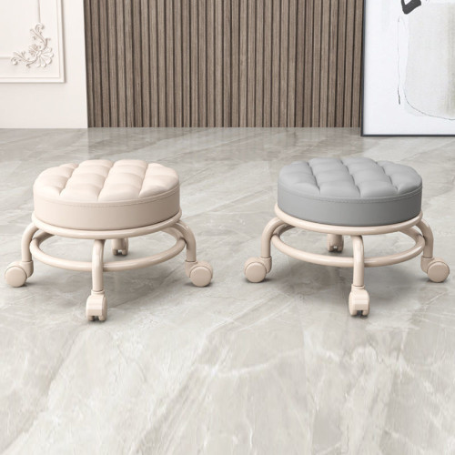 家用輪滑矮凳兒童萬向輪學步凳美縫美甲移動小圓凳客廳門口換鞋凳 家用輪滑矮凳兒童萬向輪學步凳美縫美甲移動小圓凳客廳門口換鞋凳