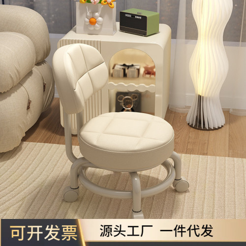 萬向輪小凳子門口可移動換鞋凳客廳滑輪矮凳簡約兒童座椅 萬向輪小凳子門口可移動換鞋凳客廳滑輪矮凳簡約兒童座椅