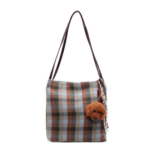 大容量編織包包2024秋冬新款時尚托特包女ins秋冬百搭單肩水桶包