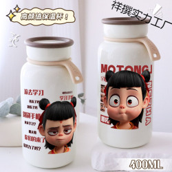 古風哪吒2魔童閙海敖丙哪吒敖光同款高顔值不鏽鋼保溫杯早餐杯ins
