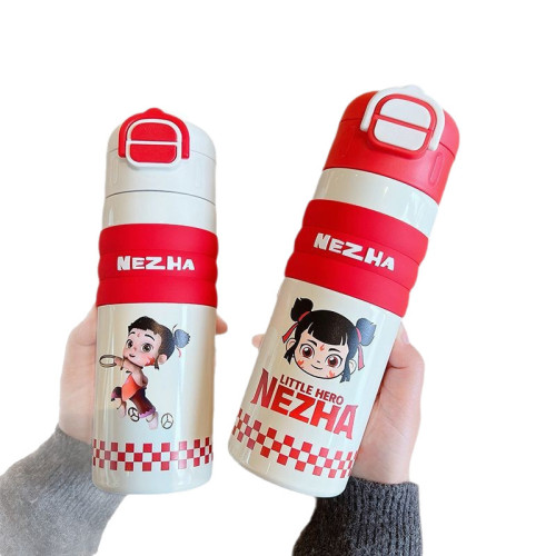 哪吒保溫杯316不鏽鋼水杯子敖丙敖光哪吒可攜式可愛學生大容量吸管 哪吒保溫杯316不鏽鋼水杯子敖丙敖光哪吒可攜式可愛學生大容量吸管