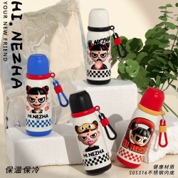 網紅爆款哪吒魔童閙海保溫杯學生專用喝水杯子高顔值戶外可攜式水杯