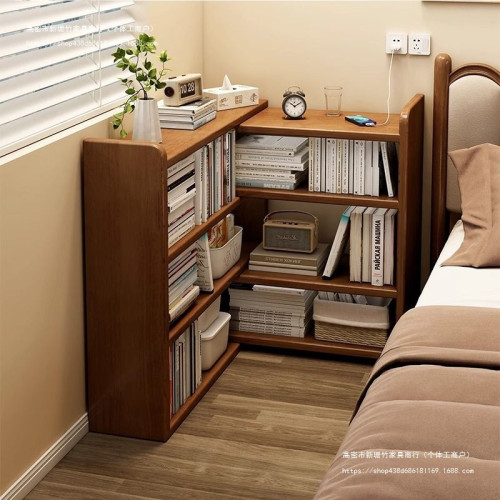 書架可伸縮書櫃桌面置物架臥室床邊儲物櫃兒童書桌上收納櫃子 書架可伸縮書櫃桌面置物架臥室床邊儲物櫃兒童書桌上收納櫃子