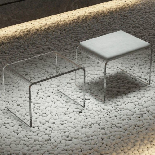 亞克力小凳子簡約網紅透明家用矮凳創意浴室凳客廳輕奢換鞋凳妝凳 亞克力小凳子簡約網紅透明家用矮凳創意浴室凳客廳輕奢換鞋凳妝凳