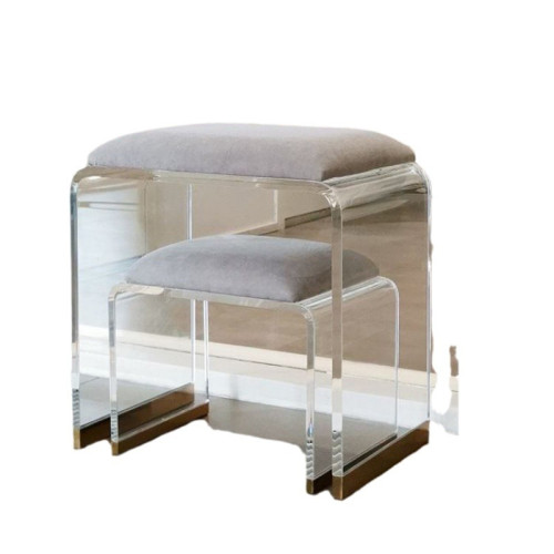 亞克力小凳子簡約網紅透明家用矮凳創意浴室凳客廳輕奢換鞋凳妝凳 亞克力小凳子簡約網紅透明家用矮凳創意浴室凳客廳輕奢換鞋凳妝凳