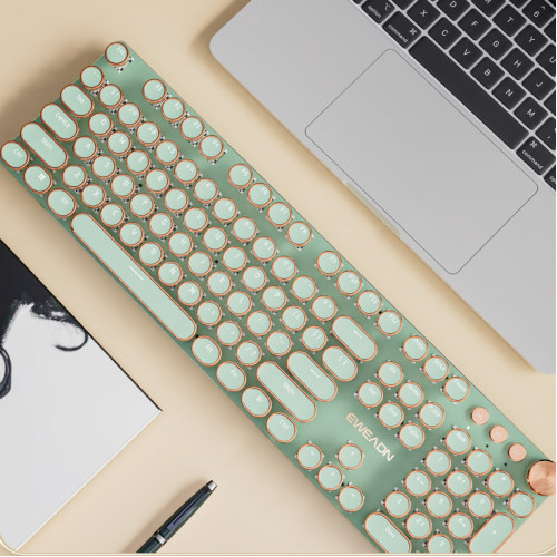 前行者V20蒸汽龐克鍵帽有線機械鍵盤辦公電腦鍵盤電競遊戯 前行者V20蒸汽龐克鍵帽有線機械鍵盤辦公電腦鍵盤電競遊戯