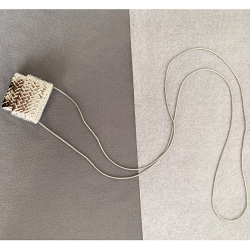 重工韓國編織包包花瓶吊墜長款項鍊秋冬毛衣鏈輕奢高級感毛衣鏈