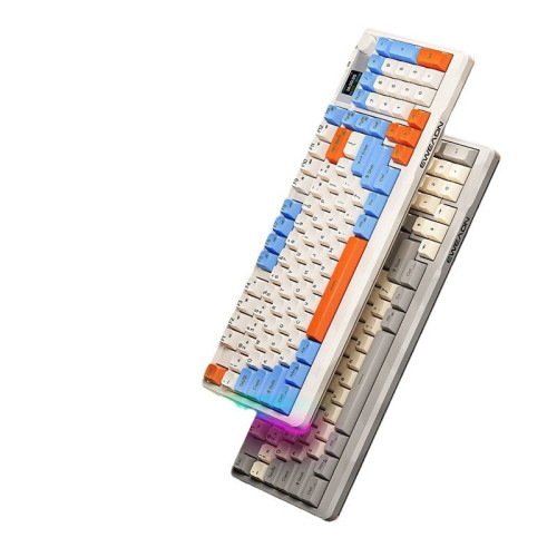 前行者V98藍牙無線鍵盤滑鼠套裝機械手感靜音辦公高顔值鍵鼠