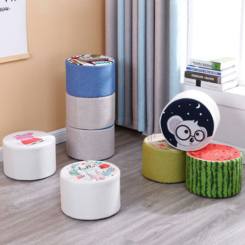 布藝沙發凳家用門口換鞋凳可愛布藝圓凳懶人茶幾凳沙發軟座矮凳子 布藝沙發凳家用門口換鞋凳可愛布藝圓凳懶人茶幾凳沙發軟座矮凳子