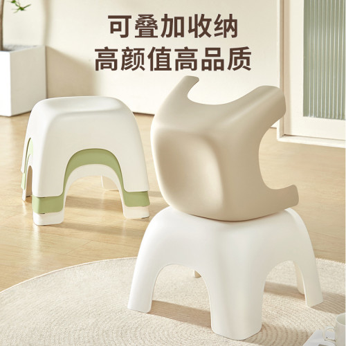 塑膠凳家用客廳小板凳浴室加厚小矮凳兒童防滑換鞋凳簡約環形板凳