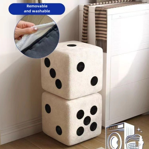 家用門口換鞋凳骰子小凳子創意坐墩羊羔絨客廳門口腳凳篩子小矮凳 家用門口換鞋凳骰子小凳子創意坐墩羊羔絨客廳門口腳凳篩子小矮凳