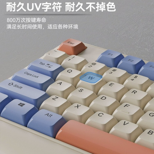蝰蛇有線拼色高顔值鍵帽機械手感靜音鍵鼠套裝桌上型電腦辦公設備 蝰蛇有線拼色高顔值鍵帽機械手感靜音鍵鼠套裝桌上型電腦辦公設備
