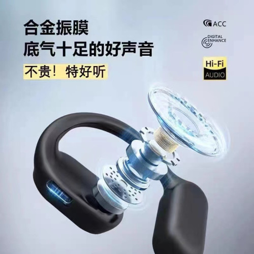 新款OWS掛耳式藍牙耳機骨傳導左耳式掛耳式藍牙耳機高音質