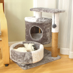 貓架貓爬架小型貓窩貓樹一體式貓咪玩具貓抓板劍麻貓抓柱四季通用