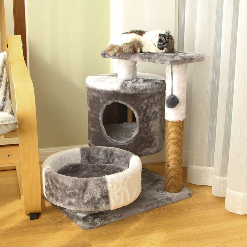 貓架貓爬架小型貓窩貓樹一體式貓咪玩具貓抓板劍麻貓抓柱四季通用 貓架貓爬架小型貓窩貓樹一體式貓咪玩具貓抓板劍麻貓抓柱四季通用