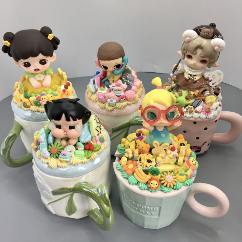 2024新款高級陶瓷馬克杯學生高顔值可愛女生小清新咖啡杯不帶娃