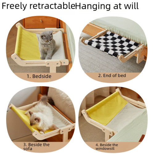 床邊貓床貓吊床懸掛貓窩掛床窗台吊床貓架窗戶陽台寵物貓咪曬太陽 床邊貓床貓吊床懸掛貓窩掛床窗台吊床貓架窗戶陽台寵物貓咪曬太陽