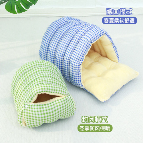 四季通用拆洗房子窩封閉式貓窩冬季貓咪踩奶睡袋加絨加厚小型狗窩 四季通用拆洗房子窩封閉式貓窩冬季貓咪踩奶睡袋加絨加厚小型狗窩