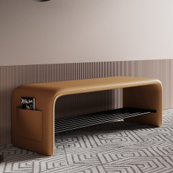 換鞋凳家用門口鞋櫃坐凳一體入戶穿鞋凳輕奢高級感臥室長條床尾凳