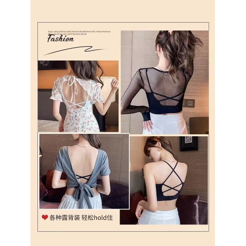 小吊帶背心女內搭外穿夏季美背文胸一體式內衣西裝打底帶胸墊上衣