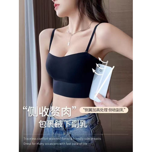 小吊帶背心女內搭外穿夏季美背文胸一體式內衣西裝打底帶胸墊上衣