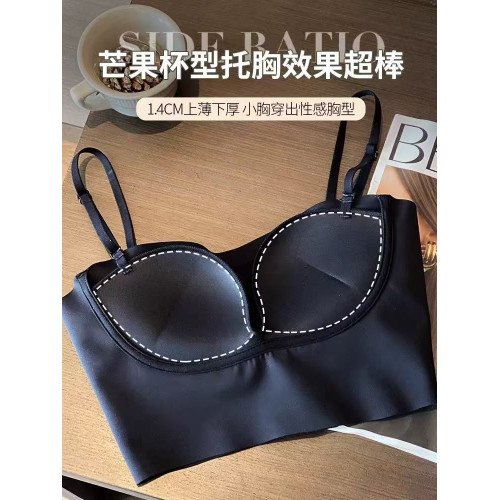 小吊帶背心女內搭外穿夏季美背文胸一體式內衣西裝打底帶胸墊上衣
