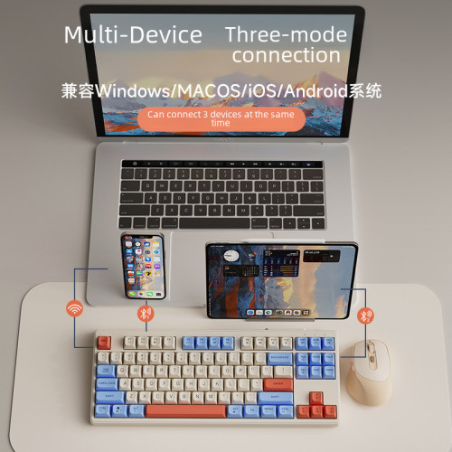 充電M87雙模藍牙無線鍵盤滑鼠套裝手機平板桌上型電腦辦公無延遲 充電M87雙模藍牙無線鍵盤滑鼠套裝手機平板桌上型電腦辦公無延遲