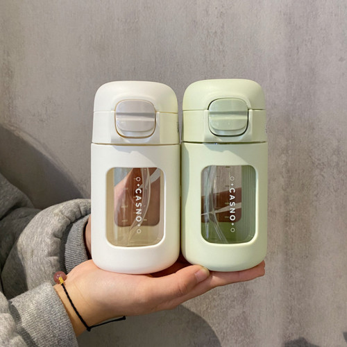 網紅吸管玻璃杯咖啡杯迷你可攜式塑玻杯學生防摔隨手杯夏季水杯 網紅吸管玻璃杯咖啡杯迷你可攜式塑玻杯學生防摔隨手杯夏季水杯