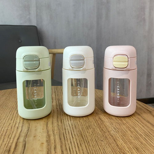 網紅吸管玻璃杯咖啡杯迷你可攜式塑玻杯學生防摔隨手杯夏季水杯 網紅吸管玻璃杯咖啡杯迷你可攜式塑玻杯學生防摔隨手杯夏季水杯