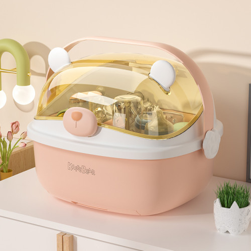 放寶寶奶瓶收納箱晾乾瀝水架子帶蓋防塵嬰兒輔食餐具工具收納盒櫃 放寶寶奶瓶收納箱晾乾瀝水架子帶蓋防塵嬰兒輔食餐具工具收納盒櫃